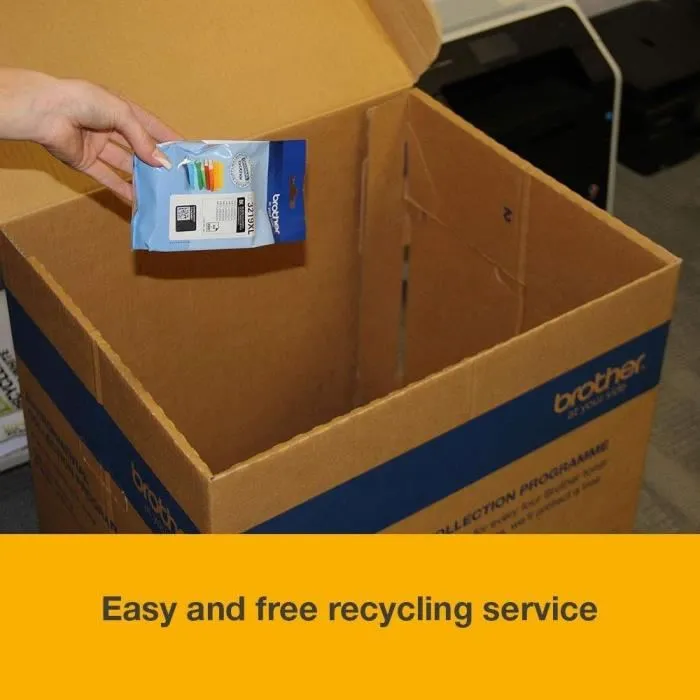 Brother LC424VAL - Pack de 4 cartouches d'encre haute capacité (Noir, Cyan, Magenta, Jaune) pour imprimantes DCP-J1200W - 750 pages par cartouche