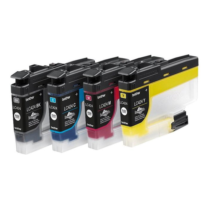 Brother LC-424VAL Pack de 4 Cartouches d'Encre (Noir, Cyan, Magenta, Jaune) haute capacité Brother LC-424VAL Pack de 4 Cartouches d'Encre (Noir, Cyan, Magenta, Jaune) haute capacité