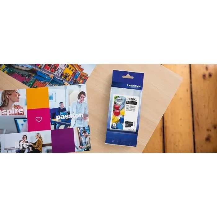 Brother Cartouche d'encre LC426XLBK Noir haute capacité 6000 pages pour imprimantes MFC-J4340DW, MFC-J4540DW, MFC-J4540DWXL Brother Cartouche d'encre LC426XLBK Noir haute capacité 6000 pages pour imprimantes MFC-J4340DW, MFC-J4540DW, MFC-J4540DWXL