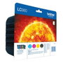 Brother LC980VALBP Multipack de 4 Cartouches d'Encre Originales (BK, C, M, Y) de Couleurs