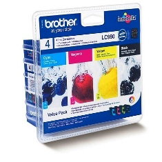 Brother Lc980 Valpb Multipack Cartouches d'encre Noir Cyan Magenta Jaune pour DCP145 195C 165C
