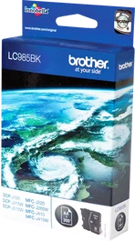Brother LC985BK Cartouche d'encre Noir Original Noir Brother ~300 Pages Tinte Cartouche OEM