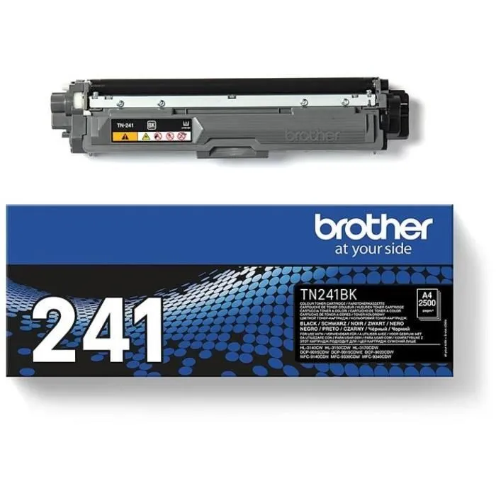 Brother TN241 Cartouche de Toner Noir - Compatible DCP-9020CDW, HL-3140CW, HL-3150CDW, HL-3170CDW, MFC-9140CDN, MFC-9330CDW, MFC-9340CDW - ~2500 pages