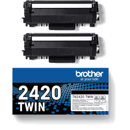 Brother TN-2420TWIN Toner Noir XL, double pack, compatible avec imprimantes laser Brother