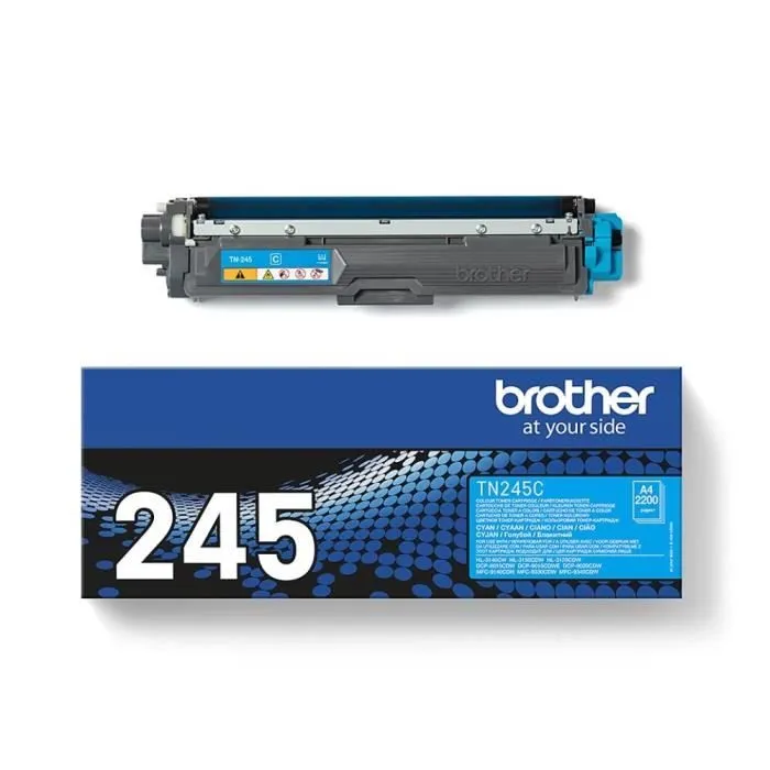 Brother TN-245 - Cartouche de toner cyan haute capacité (environ 2200 pages) - Compatible avec DCP-9020CDW, HL-3140CW, MFC-9340CDW