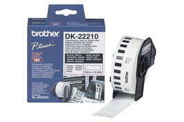 Brother DK-22210 Rouleau de papier continu noir sur blanc - 29 mm de large, 30,48 m de long - Consommable pour imprimante