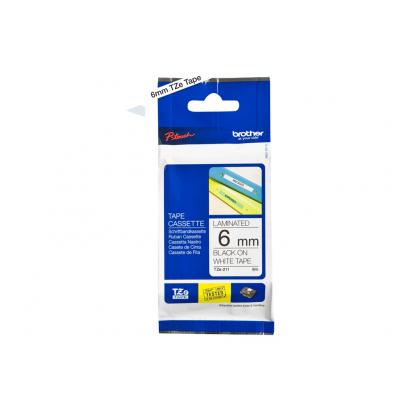 Brother TZe-211 Ruban d'étiquetage 6 mm x 8 m Noir sur blanc