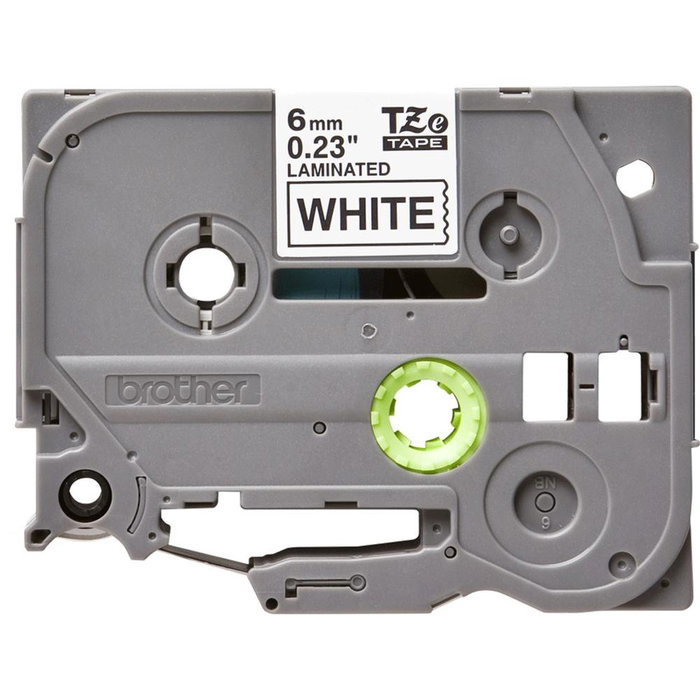 Brother TZe-211 Ruban Laminé 6 mm Noir sur Blanc pour Étiqueteuses Brother Brother TZe-211 Ruban Laminé 6 mm Noir sur Blanc pour Étiqueteuses Brother
