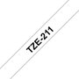 Brother TZe-211 Ruban d'étiquetage 6 mm x 8 m Noir sur blanc