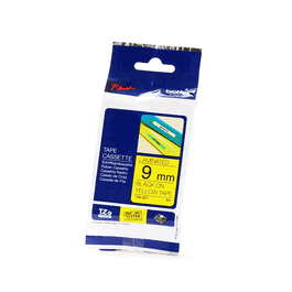 Brother TZE-621 / TZE621 Ruban encreur Noir sur Jaune pour étiqueteuse