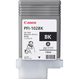 Canon PFI-102BK Cartouche d'encre noire 130 ml pour imagePROGRAF iPF500, iPF510, iPF600