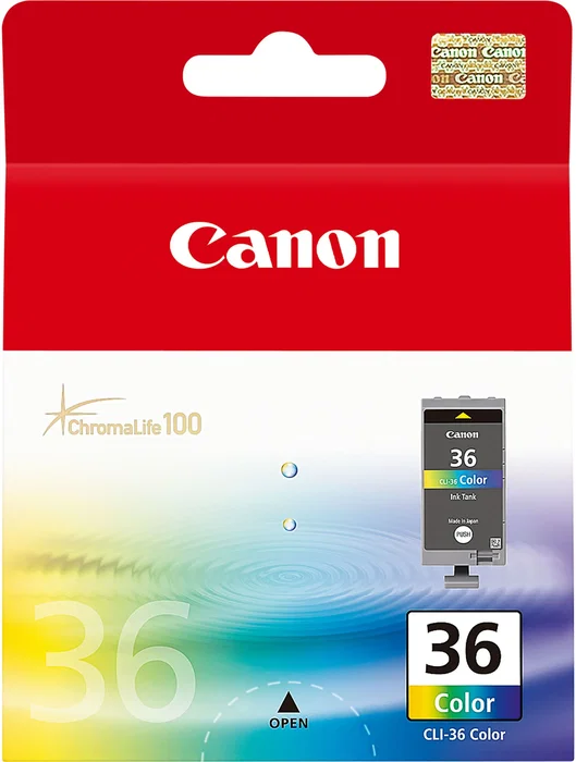 Canon Cartouche d'encre CLI-36 Couleur - Pack 4 couleurs (Noir, Jaune, Cyan, Magenta) - Compatible imprimante Pixma iP100 Canon Cartouche d'encre CLI-36 Couleur - Pack 4 couleurs (Noir, Jaune, Cyan, Magenta) - Compatible imprimante Pixma iP100
