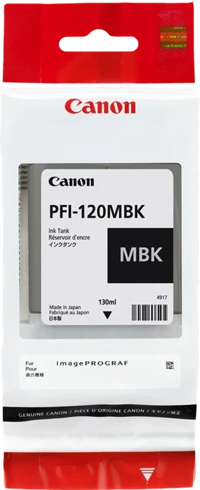 Canon PFI-120MBK Noir mat Cartouche d'encre 130ml Original Canon PFI-120MBK Noir mat Cartouche d'encre 130ml Original