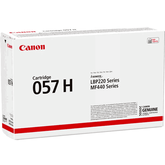 Canon Toner 057H / 3010C002 - Cartouche d'encre noire, haute capacité XL, pour imprimante Canon Toner 057H / 3010C002 - Cartouche d'encre noire, haute capacité XL, pour imprimante