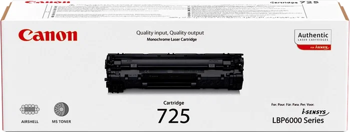 Canon 3484B002 Cartouche Toner Noir 725, 1600 Pages Canon 3484B002 Cartouche Toner Noir 725, 1600 Pages