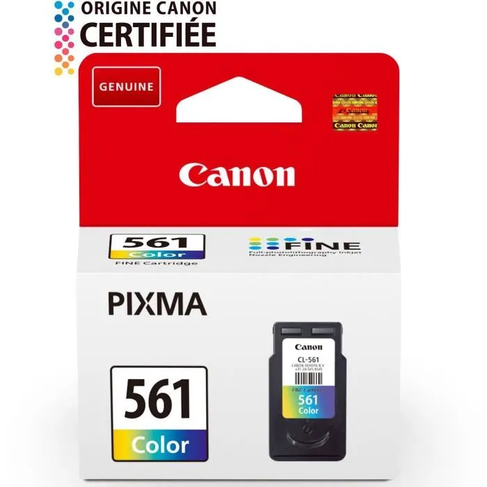Canon CL-561 (3731C001) Cartouche d'encre couleur Cyan Magenta Jaune 8.3 ml - compatible PIXMA TS5350 TS7450 - jusqu'à 180 pages Canon CL-561 (3731C001) Cartouche d'encre couleur Cyan Magenta Jaune 8.3 ml - compatible PIXMA TS5350 TS7450 - jusqu'à 180 pages