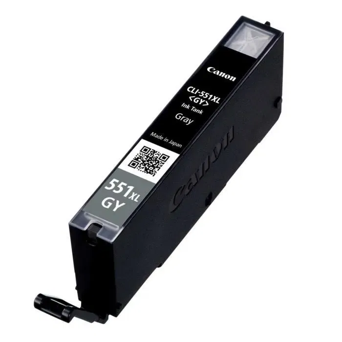 Canon CLI-551GY XL Cartouche d'encre grise grande capacité pour imprimantes PIXMA IP7250, MG5450, MG6350