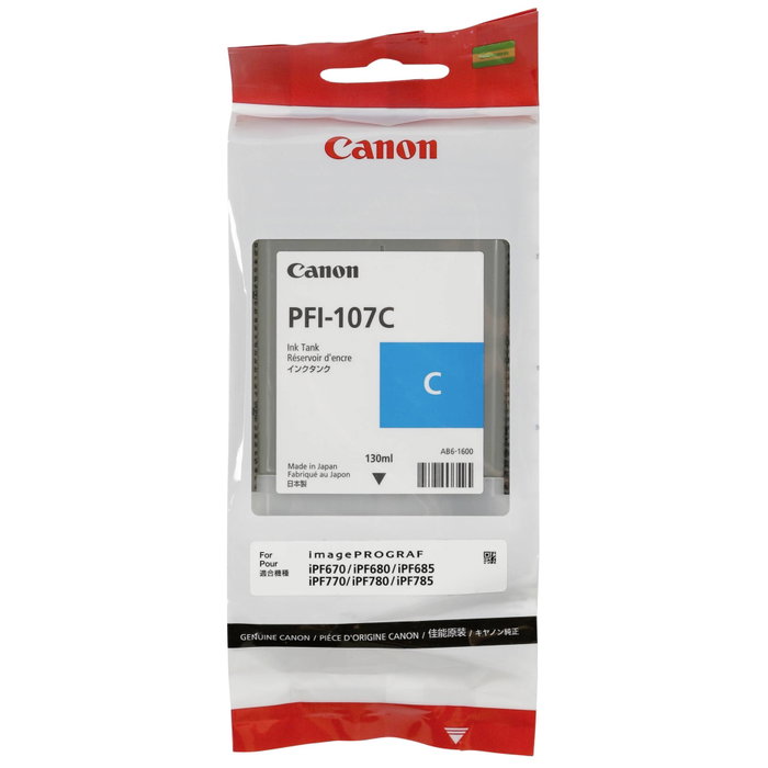 Canon PFI-107C Cartouche d'encre Cyan 130ml