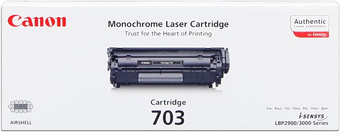 Canon Toner 703 / 7616A005 Noir pour imprimante Canon Toner 703 / 7616A005 Noir pour imprimante
