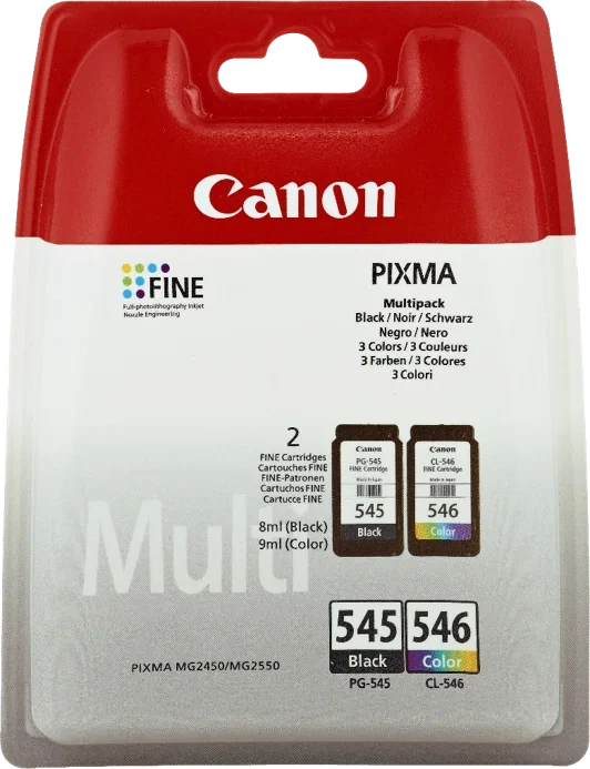 Canon PG-545+CL-546 Multipack noir / plusieurs couleurs (8287B005) – Cartouches d'encre ~360 pages Canon PG-545+CL-546 Multipack noir / plusieurs couleurs (8287B005) – Cartouches d'encre ~360 pages