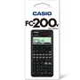 Casio FC-200V - Calculatrice Scientifique avec Fonctions Financières - Écran 4 Lignes - Alimentée par Piles et Énergie Solaire - Gris - 103 g