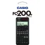 Casio FC-200V - Calculatrice Scientifique avec Fonctions Financières - Écran 4 Lignes - Alimentée par Piles et Énergie Solaire - Gris - 103 g