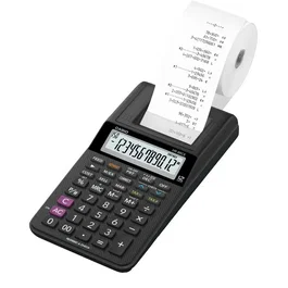 Casio HR8 RCE Calculatrice imprimante portable avec écran LCD et alimentation par pile