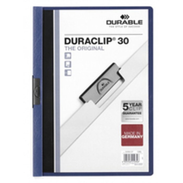 Dossier de Portefeuilles Durable Duraclip 30 Bleu foncé Bleu ciel A4 25 Pièces