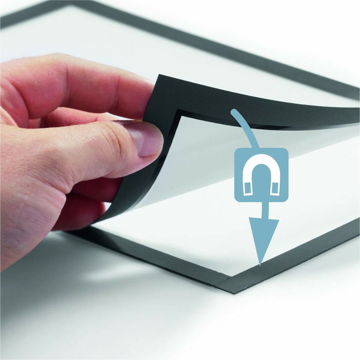 Cadre d'affichage Durable Noir Transparent Magnétique Plastique 2 Pièces Cadre d'affichage Durable Noir Transparent Magnétique Plastique 2 Pièces