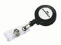 Durable Enrouleur à lanière avec bouton-pression et clip métallique pour badge de sécurité - 80 cm