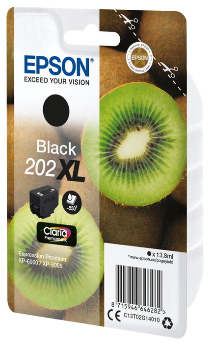 Epson Cartouche d'encre Claria Premium 202XL Noir C13T02G14010 Epson Cartouche d'encre Claria Premium 202XL Noir C13T02G14010