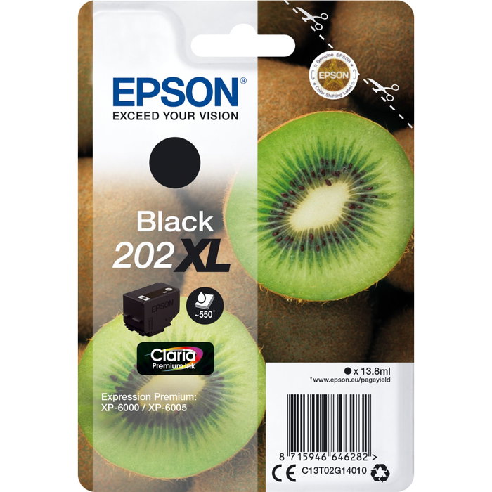 Epson Cartouche d'encre Claria Premium 202XL Noir C13T02G14010 Epson Cartouche d'encre Claria Premium 202XL Noir C13T02G14010