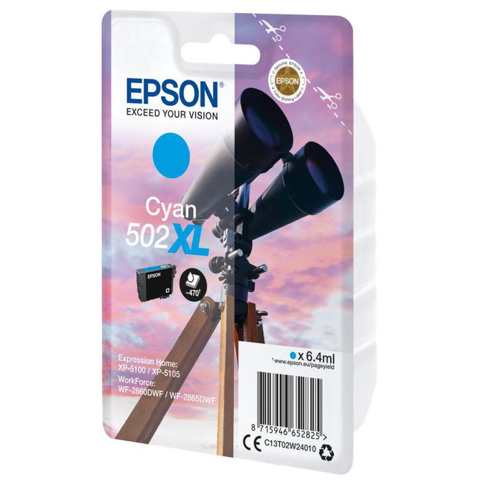 Epson C13T02W24010 - Cartouche d'encre 502 XL de grande capacité, pour imprimantes Epson