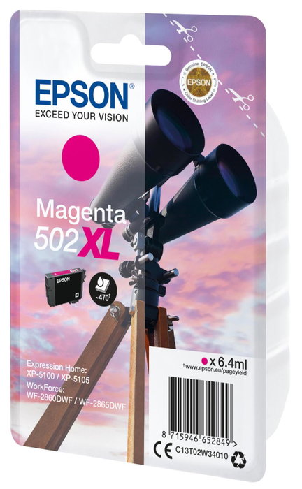 Epson Cartouche d'encre 502XL Magenta Epson Cartouche d'encre 502XL Magenta