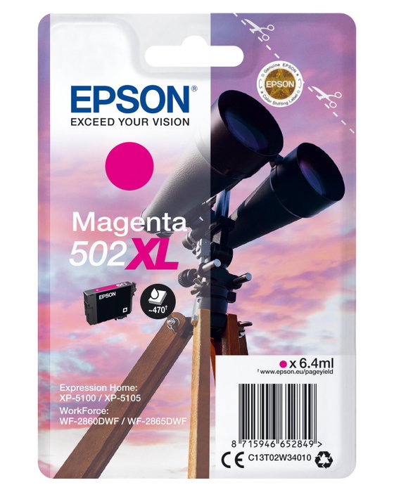 Epson Cartouche d'encre 502XL Magenta Epson Cartouche d'encre 502XL Magenta