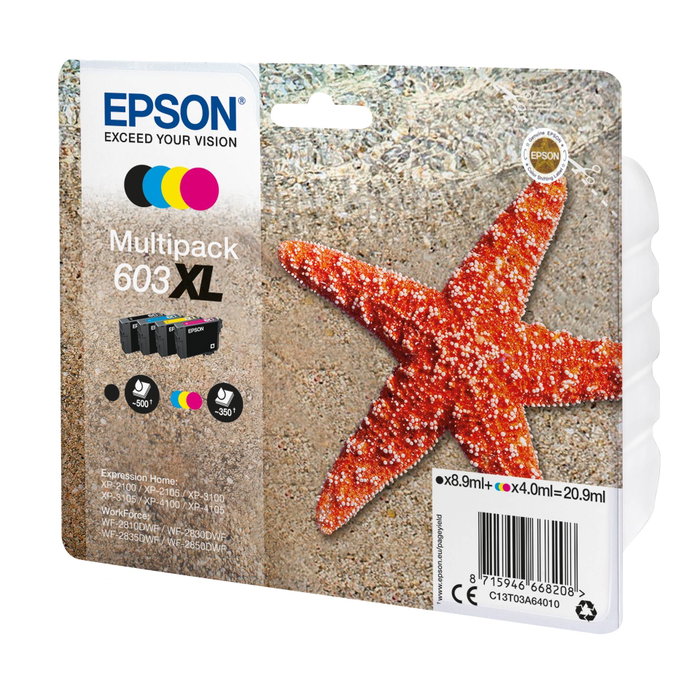 Epson Multipack de cartouches d'encre 603XL C13T03A64010 Epson Multipack de cartouches d'encre 603XL C13T03A64010