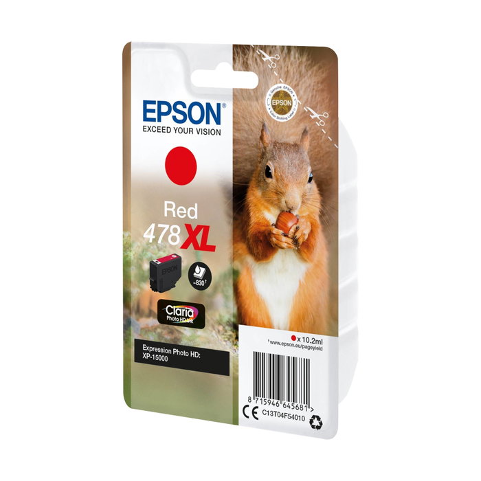 Epson Cartouche d'encre Claria Photo HD 478 XL rouge C13T04F54010 Epson Cartouche d'encre Claria Photo HD 478 XL rouge C13T04F54010