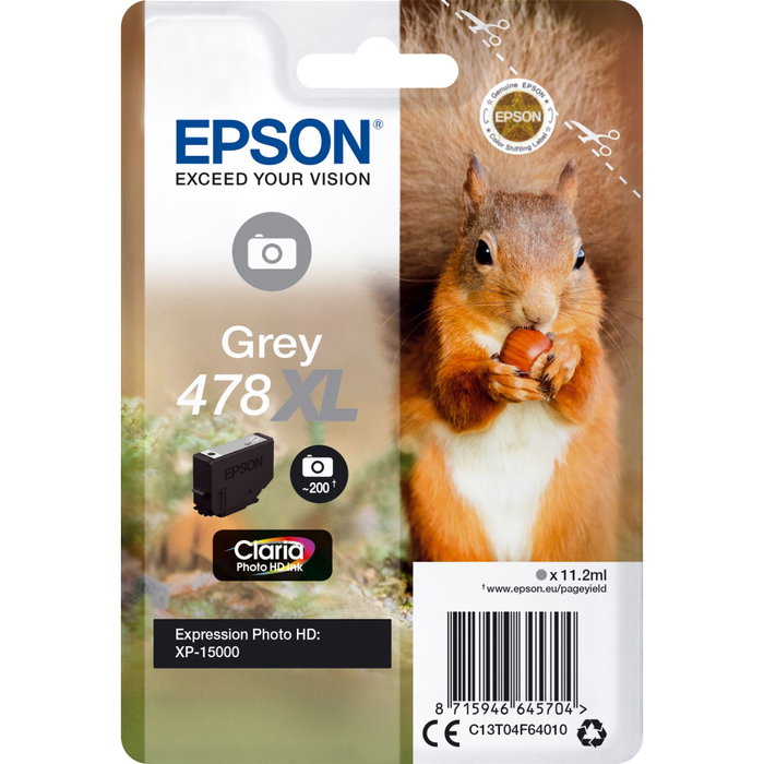 Epson Cartouche Claria Photo HD 478 XL grise Epson Cartouche Claria Photo HD 478 XL grise