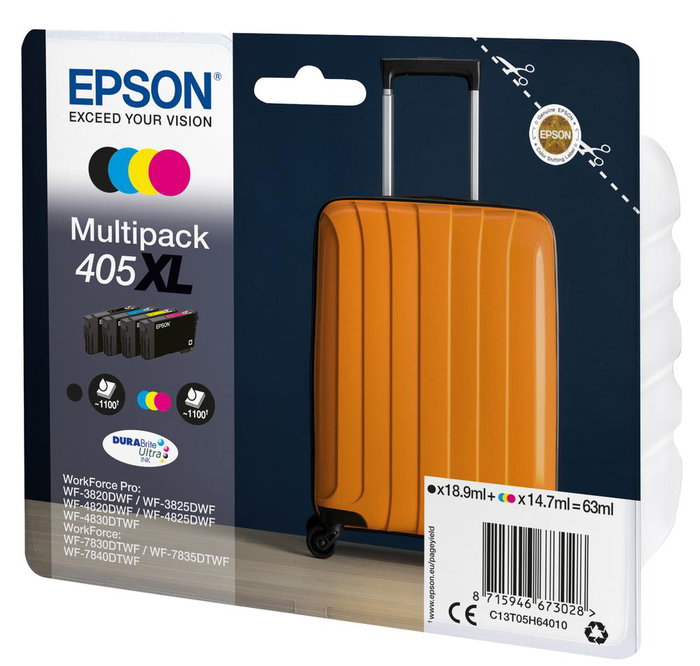 Epson 405XL Multipack C13T05H64010 (Noir, Cyan, Magenta, Jaune) Epson 405XL Multipack C13T05H64010 (Noir, Cyan, Magenta, Jaune)
