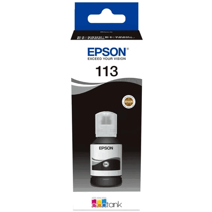 Epson 113 Noir - Recharge d'encre EcoTank Pigmentée