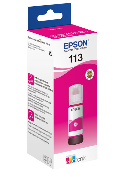 Epson 113 Magenta Bouteille d'encre EcoTank Pigmentée C13T06B340