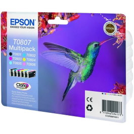 Epson T080140+240+340+440+540+640 Multipack Cartouches d'encre pour Stylus Photo R265/R285/R360/RX560/RX585/RX685/PX700W/PX800W