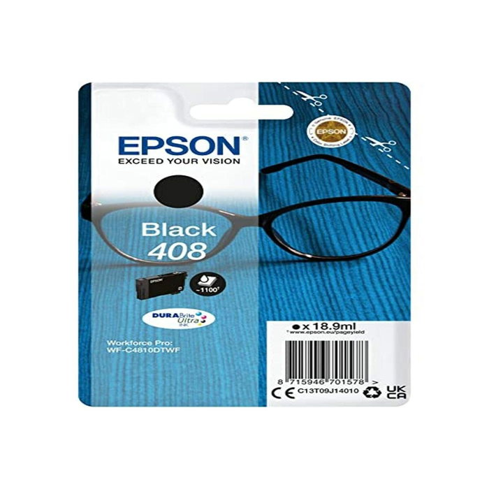 Epson Cartouche d'encre 408 DURABrite Ultra Noir, Rendement Standard