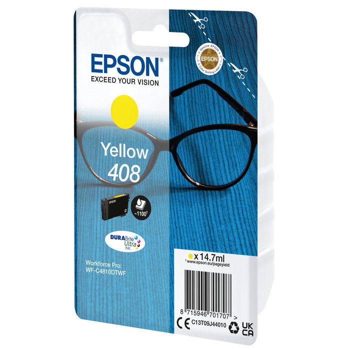 Cartouche d'encre originale Epson 408 Jaune Noir