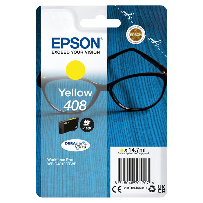 Cartouche d'encre originale Epson 408 Jaune Noir