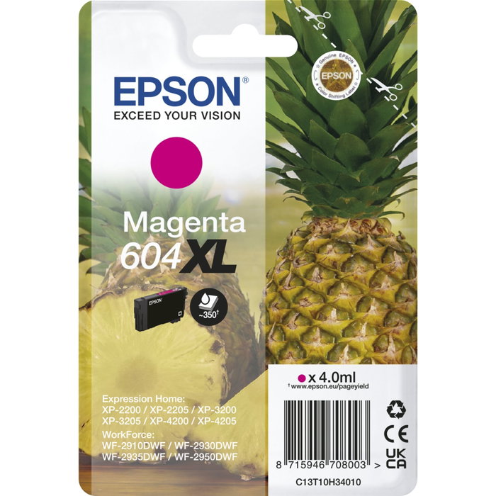 Epson 604 XL Magenta C13T10H34010 Originale