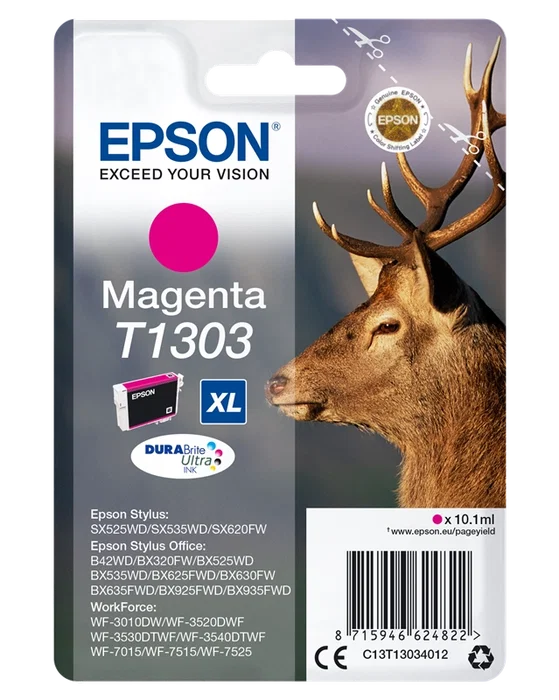 Epson C13T13034012 Cartouche d'encre T1303 XL Magenta Original Epson C13T13034012 Cartouche d'encre T1303 XL Magenta Original
