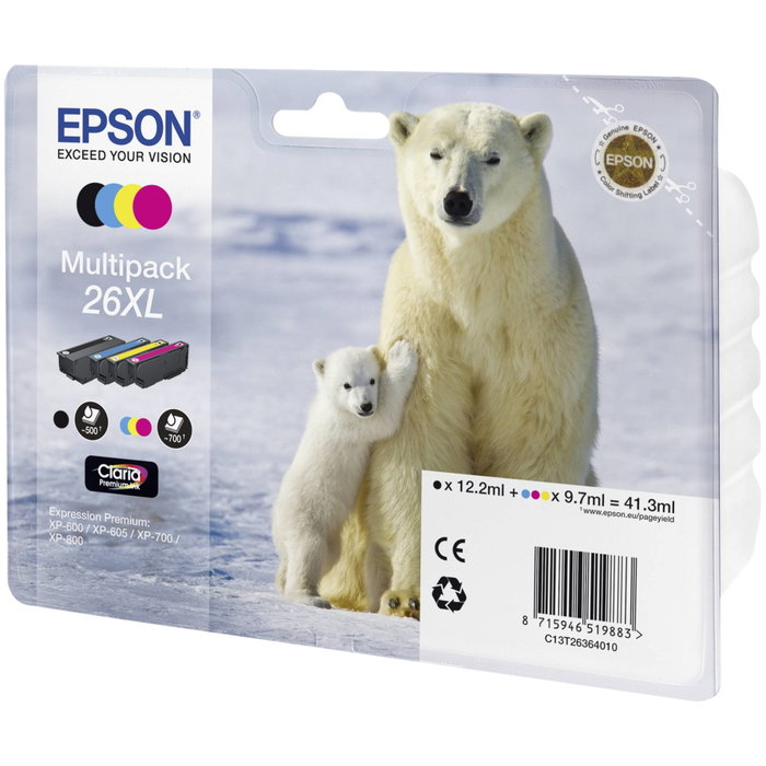 Epson Multipack Claria Premium XL T 2636 BK/C/M/Y Epson Multipack Claria Premium XL T 2636 BK/C/M/Y