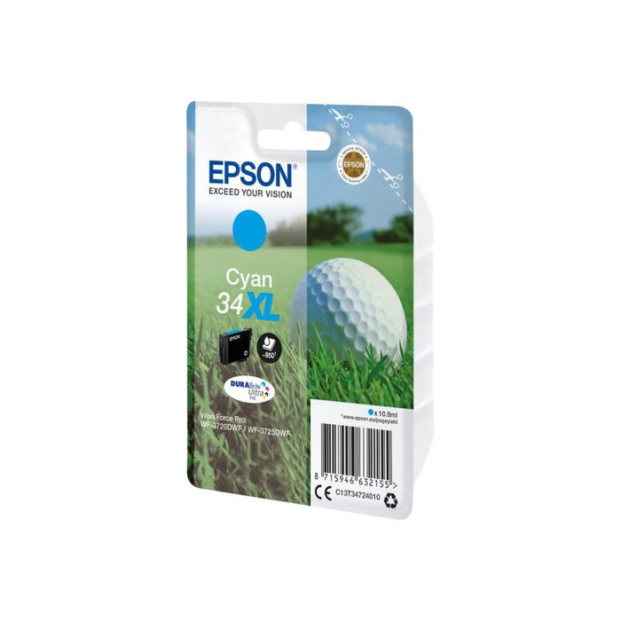 Epson - Cartouche d'encre Cyan - C13T34724010 - Compatible imprimantes Epson