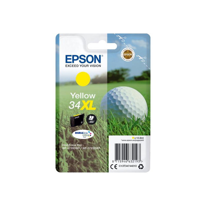 Epson Cartouche d'Encre Jaune C13T34744010 - Encre Jaune Gelb - Compatible Imprimante Epson